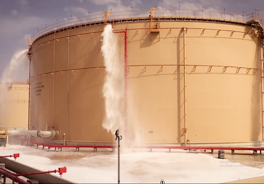 Foam Discharge of Fuel Oil Storage Tank